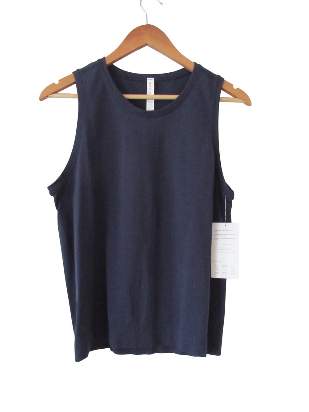Athleta In Motion Tank Medium Navy Blue Seamless Breathable Sweat Wicking Gym